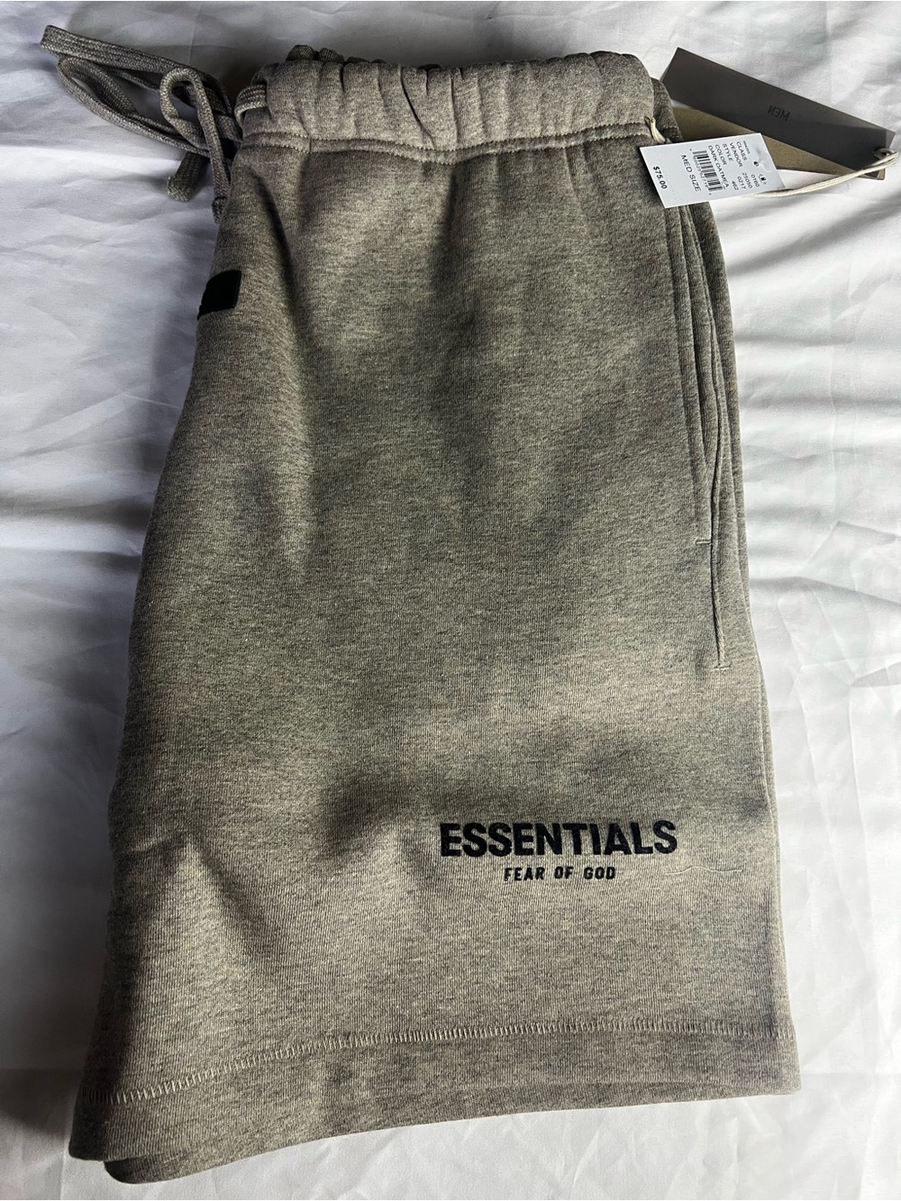 Essentials Men's Gray Athletic Drawstring Shorts